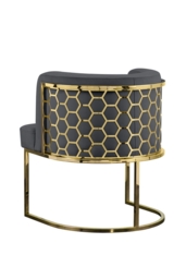 Alveare Dining Chair Brass - Smoke - thumbnail 1
