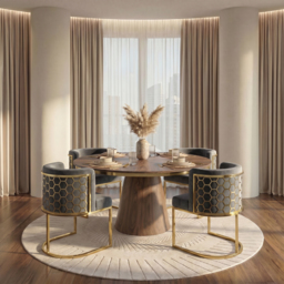 Alveare Dining Chair Brass - Smoke - thumbnail 3