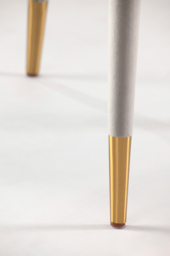 Sophia Dining Chair - Grey - Brass Caps - thumbnail 5