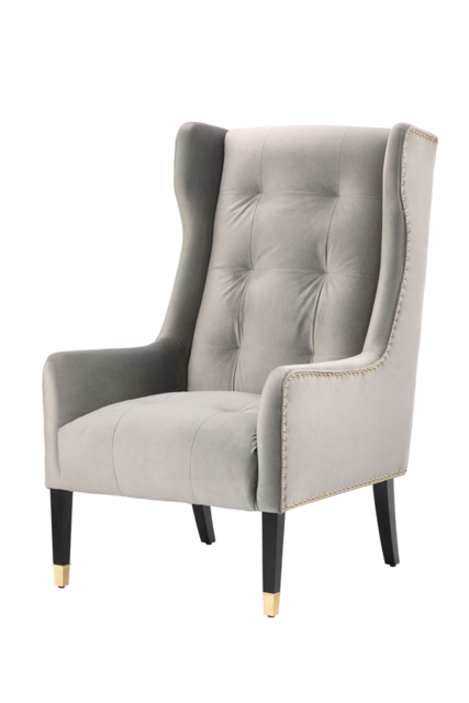 Grayson Armchair Dove Grey - Brushed Gold - image 1