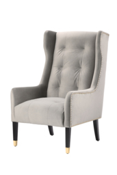 Grayson Armchair Dove Grey - Brushed Gold - thumbnail 1