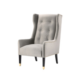 Grayson Armchair Dove Grey - Brushed Gold - thumbnail 7