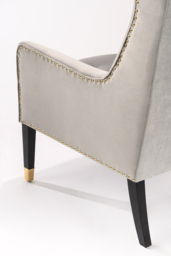 Grayson Armchair Dove Grey - Brushed Gold - thumbnail 6