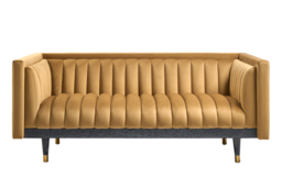 Metz Two Seat Sofa - Camel - thumbnail 1