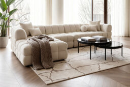 "Berlin Extra Large Left-Hand Corner Sofa Light Taupe Chenille " - thumbnail 2