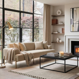 Duke Three Seat Sofa – Limestone - thumbnail 2