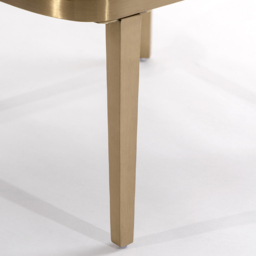Ella Dining Chair - Taupe - Brass Base - thumbnail 6