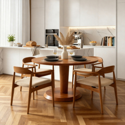 Sia 4-6 Seat Dining Table - Chestnut - thumbnail 2