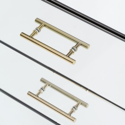 Harper Mirrored Side Table – Champagne Gold Details - thumbnail 5