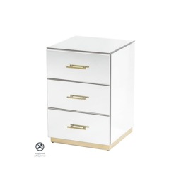 Harper Mirrored Side Table – Champagne Gold Details - thumbnail 8