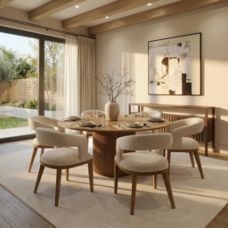 "Ophelia Chestnut Circular Dining Table " - thumbnail 2