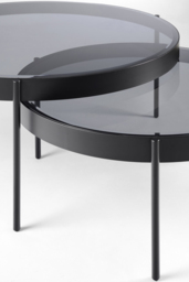 Orion Black Nesting Coffee Tables - thumbnail 4