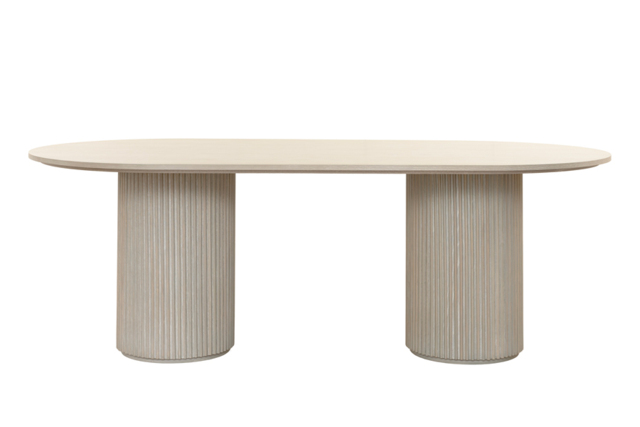 Ophelia Washed Grey Oak Dining Table - image 1