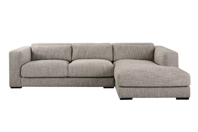 "Dolce Corner Sofa Right Hand Dark Taupe Linen " - image 1