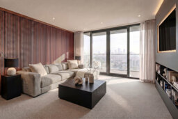 "Dolce Corner Sofa Right Hand Dark Taupe Linen " - thumbnail 2