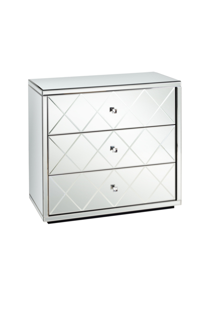 Knightsbridge Mirrored Three Drawer Chest - image 1