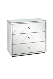 Knightsbridge Mirrored Three Drawer Chest - thumbnail 1