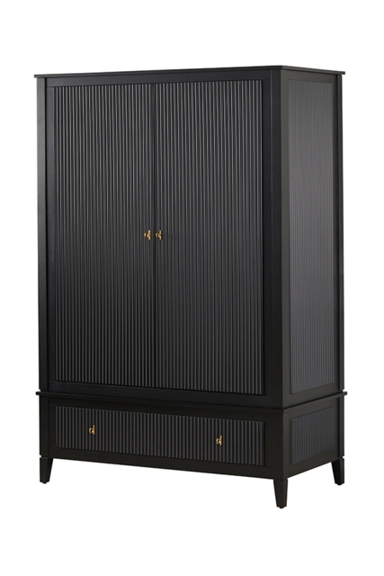 "Heidi Black Wardrobe Brass/Silver " - image 1