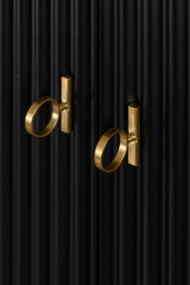 "Heidi Black Wardrobe Brass/Silver " - thumbnail 6