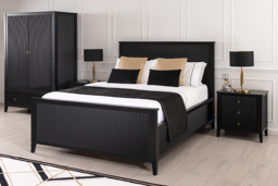 "Heidi Black Wardrobe Brass/Silver " - thumbnail 2