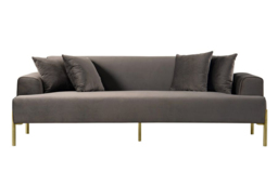 Duke Three Seat Sofa - Carbon - Brass base - thumbnail 3