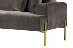 Duke Three Seat Sofa - Carbon - Brass base - thumbnail 4
