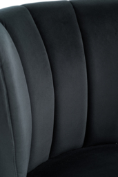 "Set of 2 Hatfield Dining Chairs - Black Velvet              " - thumbnail 9