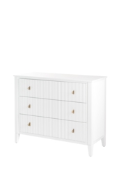 Heidi White Chest of Drawers Brass/Silver - thumbnail 1