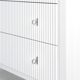 Heidi White Chest of Drawers Brass/Silver - thumbnail 9