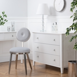 Heidi White Chest of Drawers Brass/Silver - thumbnail 5