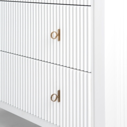 Heidi White Chest of Drawers Brass/Silver - thumbnail 7