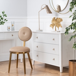 Heidi White Chest of Drawers Brass/Silver - thumbnail 3