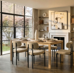 Corinna 6 Seat Dining Table Oak - thumbnail 2