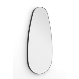 Adria Pebble Shape Dress Mirror - Matt Black - thumbnail 4