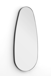 Adria Pebble Shape Dress Mirror - Matt Black