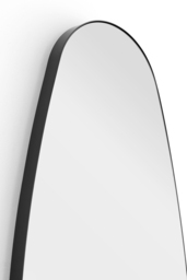 Adria Pebble Shape Dress Mirror - Matt Black - thumbnail 3
