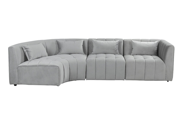 "Essen Left Hand Curved Corner Sofa – Dove Grey " - image 1