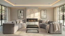 "Essen Left Hand Curved Corner Sofa – Dove Grey " - thumbnail 2