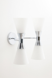 Camille Double Wall Light Chrome - thumbnail 1
