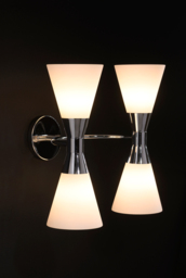 Camille Double Wall Light Chrome - thumbnail 3