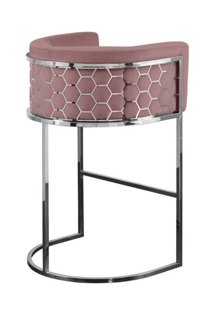 Alveare Counter Stool Silver - Blush Pink - image 1