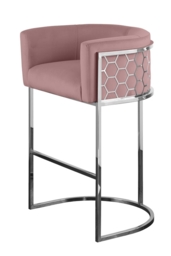 Alveare Counter Stool Silver - Blush Pink - thumbnail 3