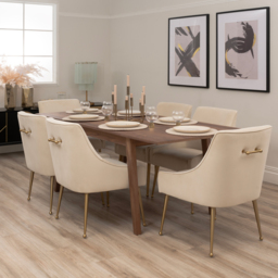 "Capri Walnut Extending Dining Table " - thumbnail 3