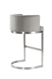 Lasco Bar Stool – Dove Grey - Brushed Stainless Steel Base - thumbnail 3