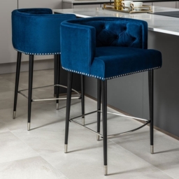 Carter Bar stool - Ink Blue - thumbnail 2