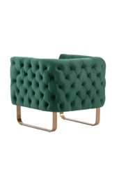Grosvenor Armchair - Bottle Green - Brushed Brass - thumbnail 4