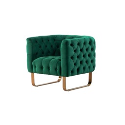 Grosvenor Armchair - Bottle Green - Brushed Brass - thumbnail 6