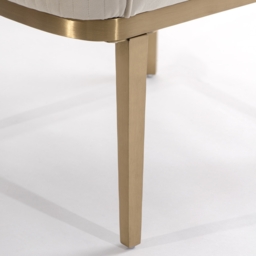 Ella Dining Chair - Chalk - Brass Base - thumbnail 5