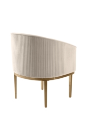 Ella Dining Chair - Chalk - Brass Base - thumbnail 3