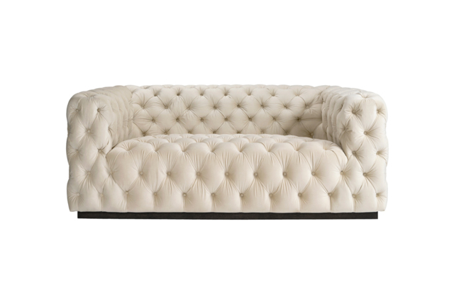 Frankfurt Two Seat Sofa – Chalk – Black Base - image 1